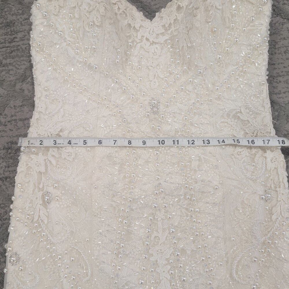 Justin Alexander 9784 Size 16 Ivory/Pearl - Picture 12 of 14